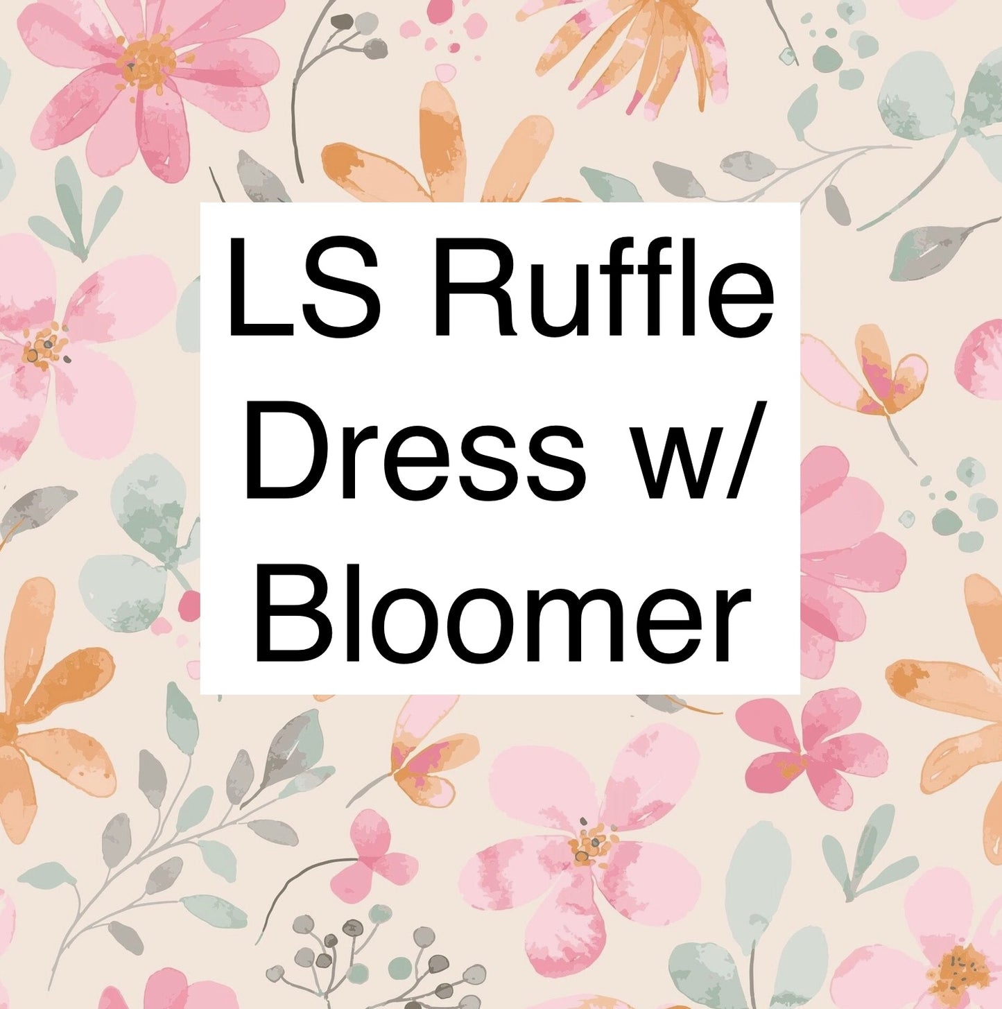 L/S Ruffle Dress W/Bloomer - Marin
