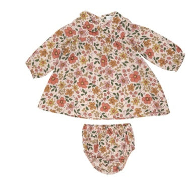 Poppies and Starflowers Peter Pan Collar Dress and Diaper Cover