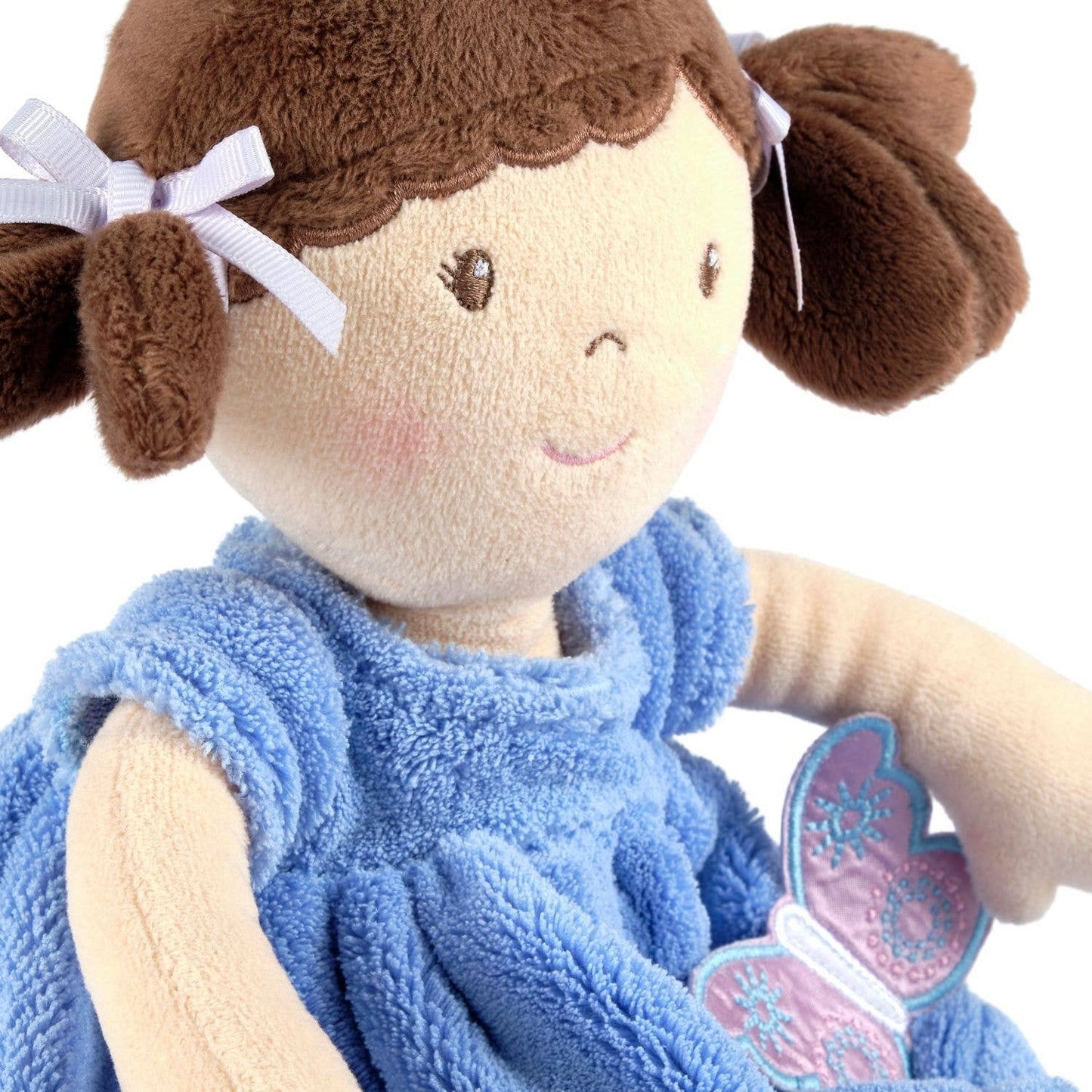 Pari Brown Hair with Blue and Purple Dress