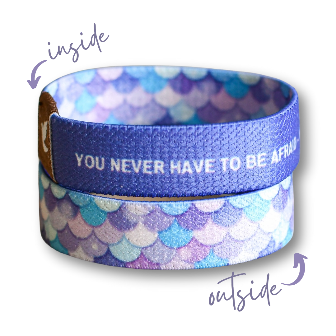 Never Afraid Mermaid Print Kids Truthband