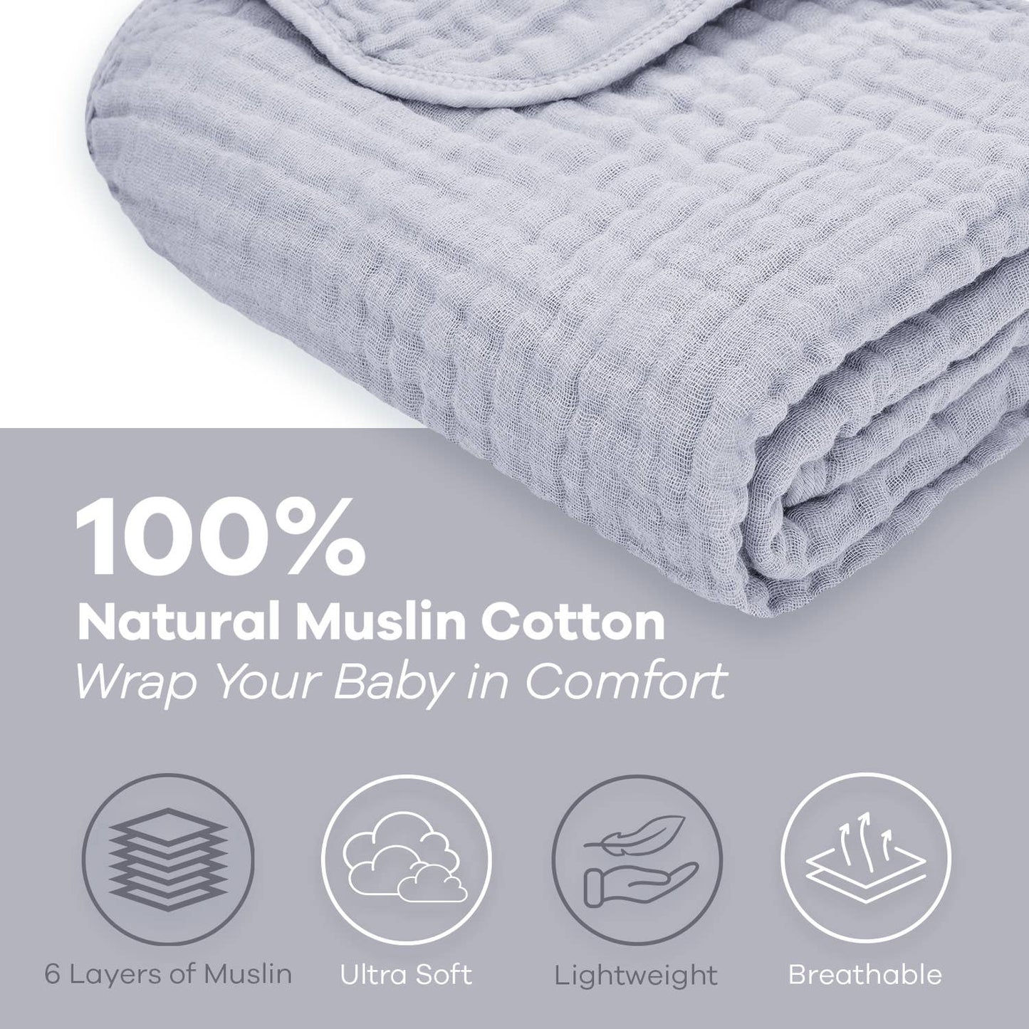 Muslin Cotton Blanket- Sage