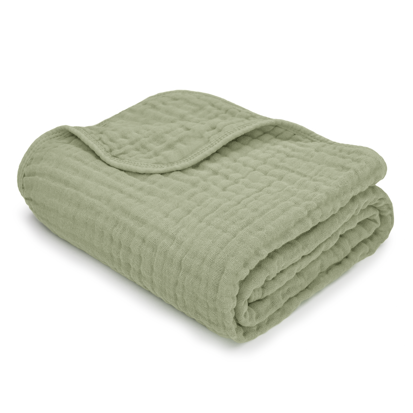 Muslin Cotton Blanket- Sage