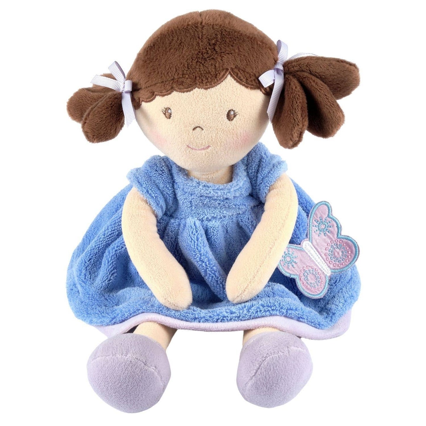 Pari Brown Hair with Blue and Purple Dress