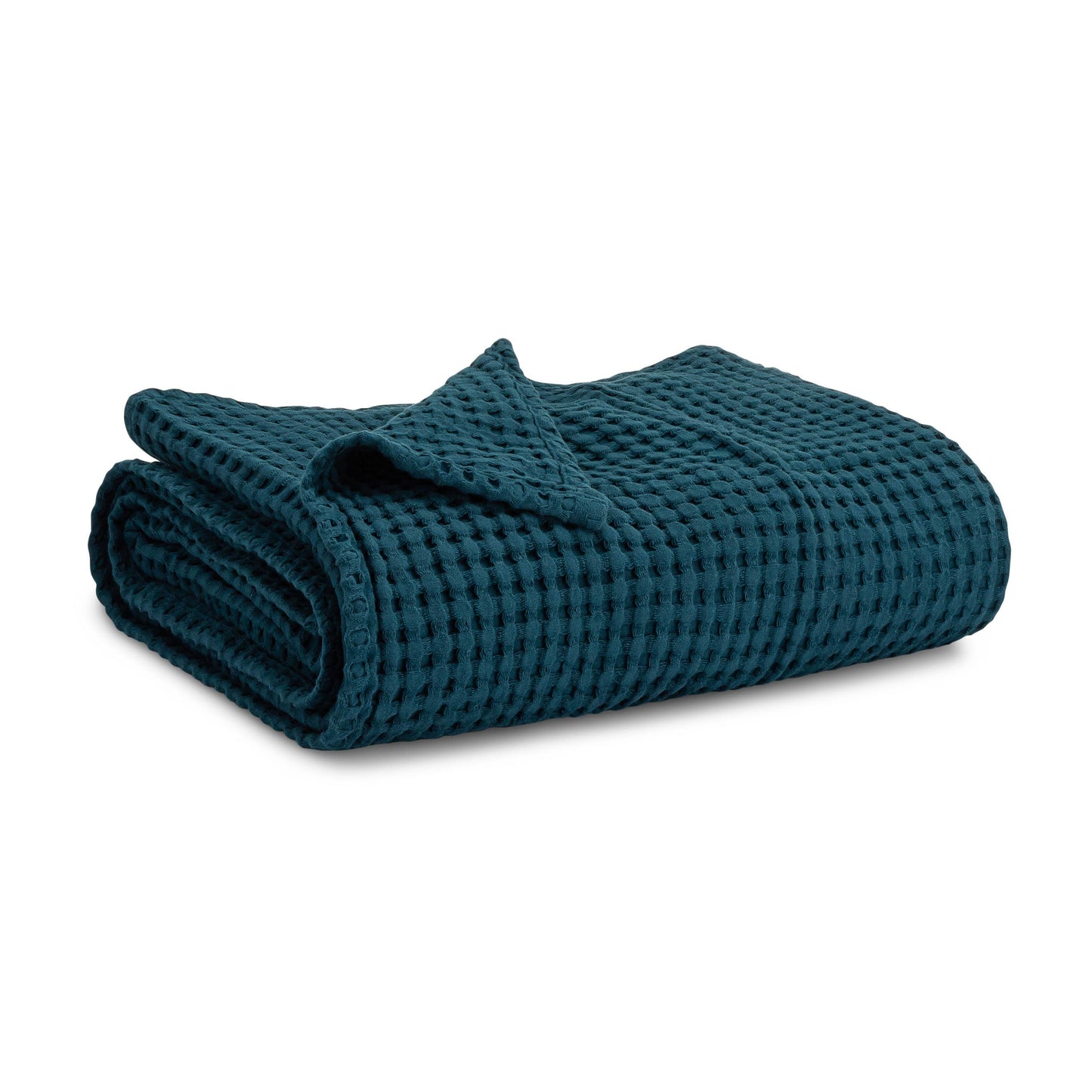 Waffle Blanket- Pacific Blue