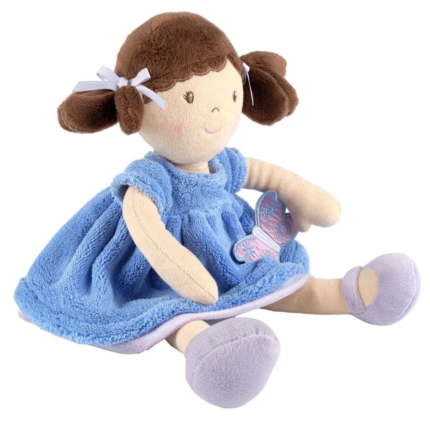 Pari Brown Hair with Blue and Purple Dress