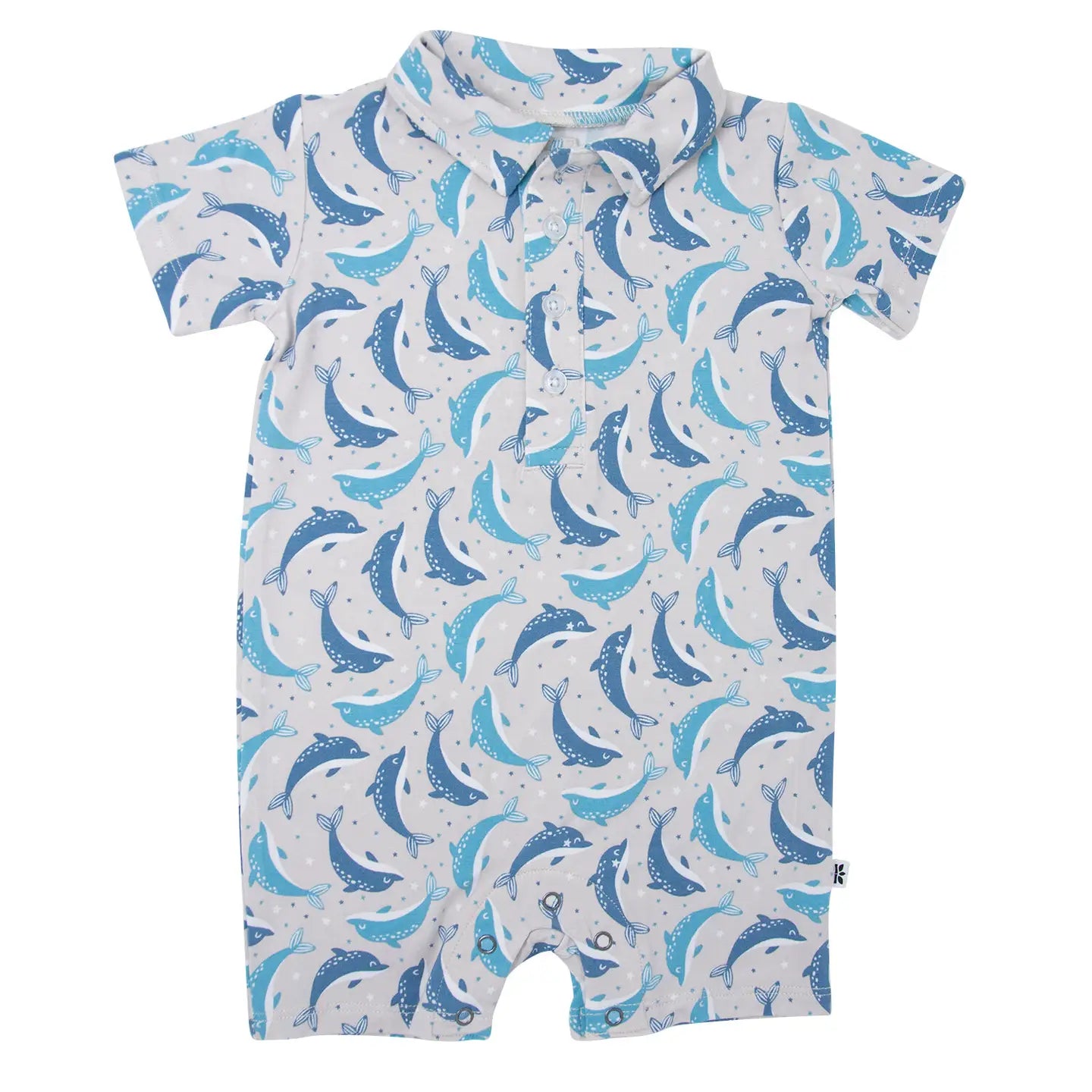 Dolphins- Polo Romper
