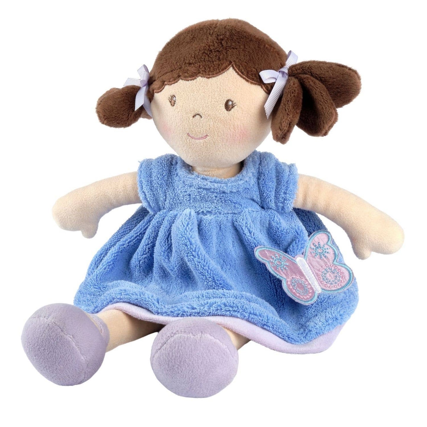 Pari Brown Hair with Blue and Purple Dress