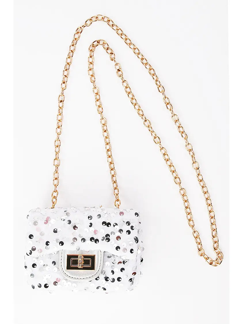 Silver Sequin Purse