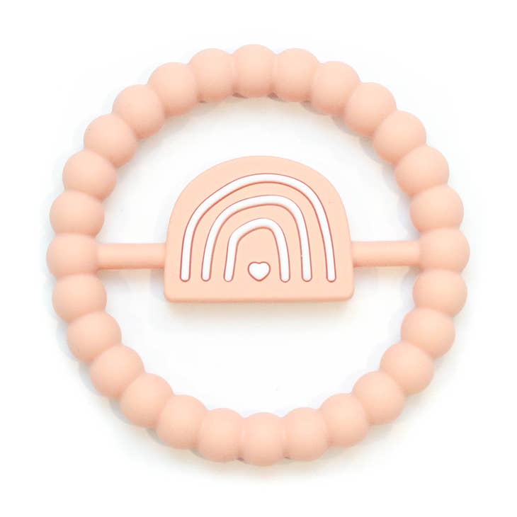 Peach Rainbow Ring Teether