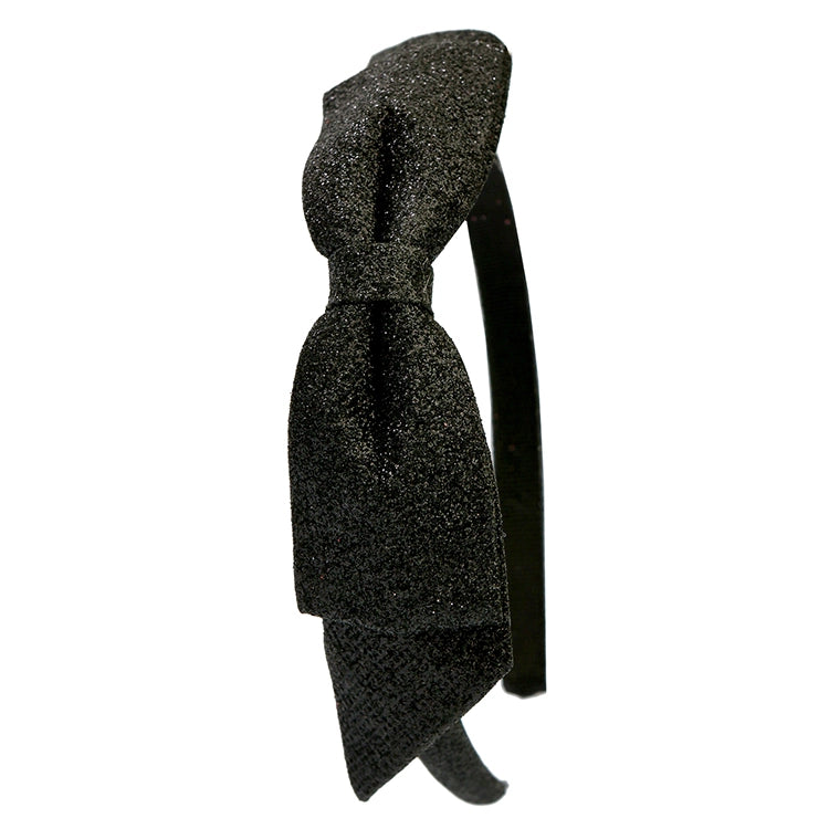 Black- Olivia Bow Headband