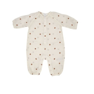 Cashew Polka Dot Peasant Romper