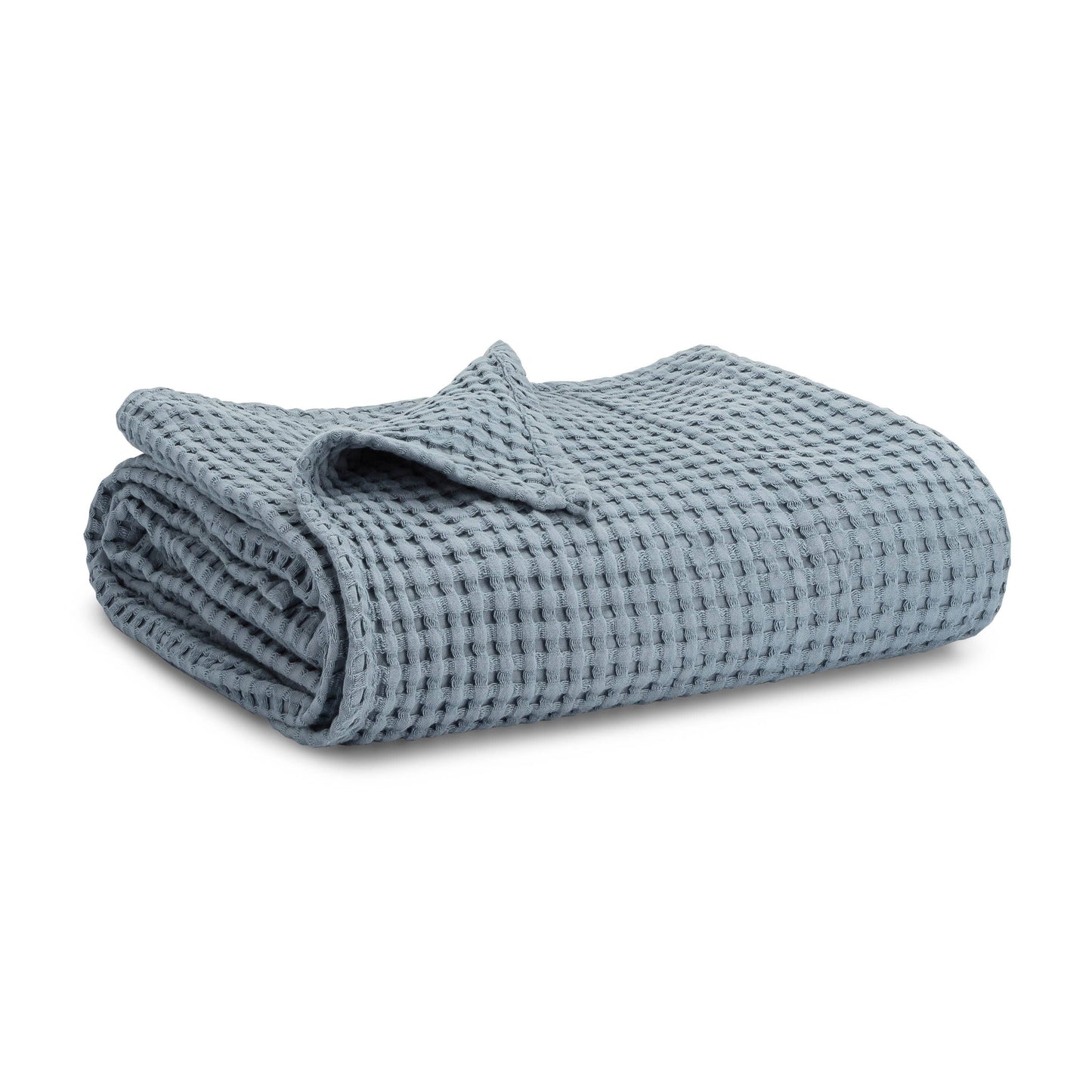 Waffle Blanket- Pacific Blue
