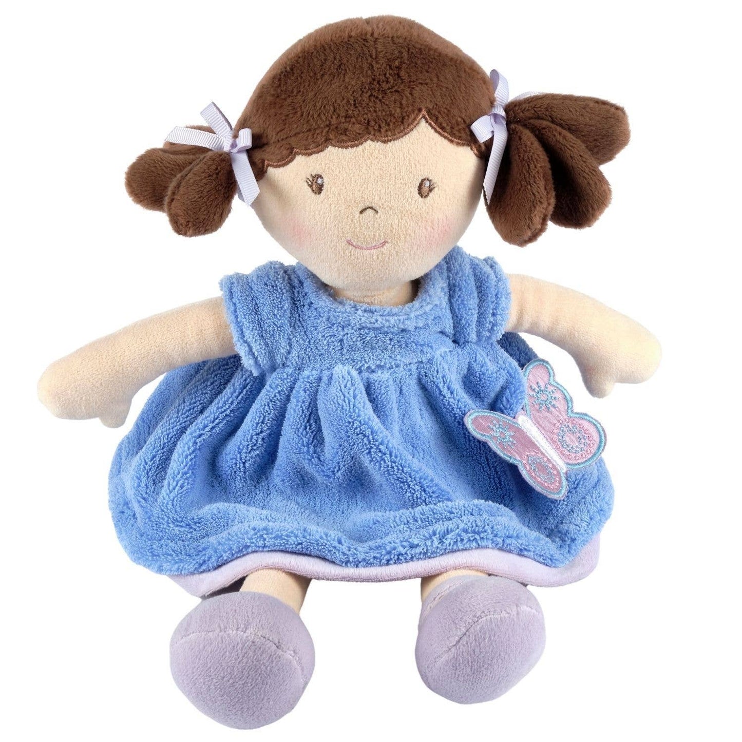 Pari Brown Hair with Blue and Purple Dress
