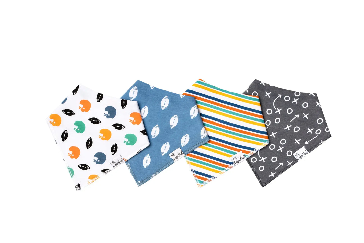 Quarterback Baby Bandana Bib Set (4-pack)