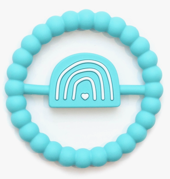 Turquoise Rainbow Ring Teether