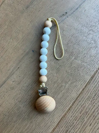 Gray Marble Pacifier Clip (LofP)