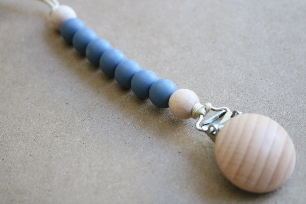 Navy Pacifier Clip
