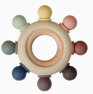 Rainbow Silicone/Wood Teether (LofP)