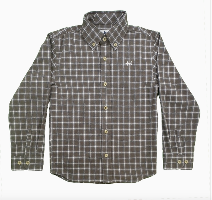 Folly Island Flannel Shirt- Olive
