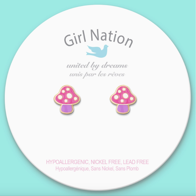 Mini Mushroom Cutie Stud Earrings