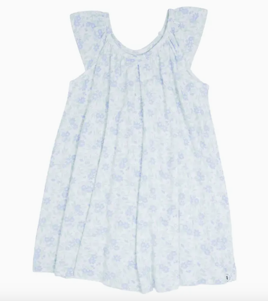 Baby Doll Dress- Vintage Flower Purple