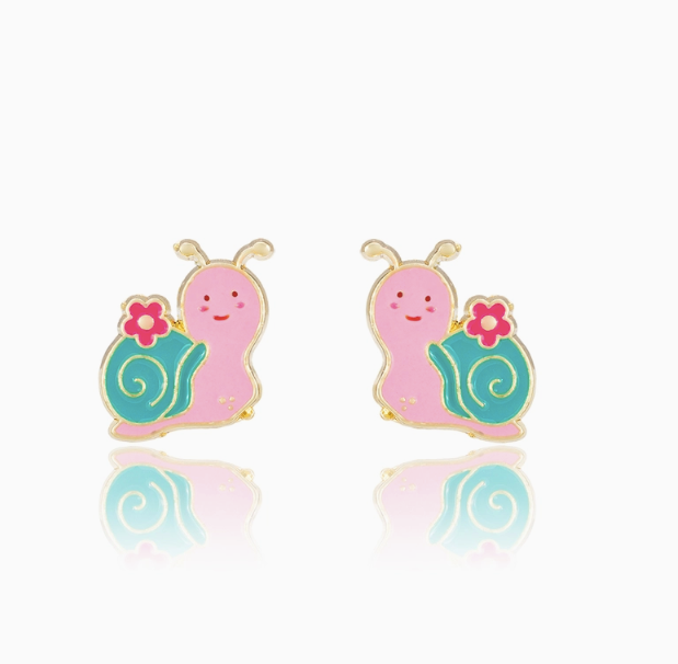 Snuggly Snail Stud Earrings
