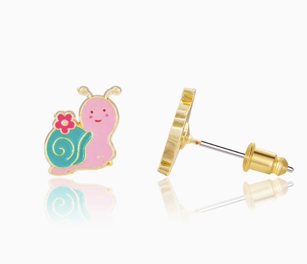Snuggly Snail Stud Earrings