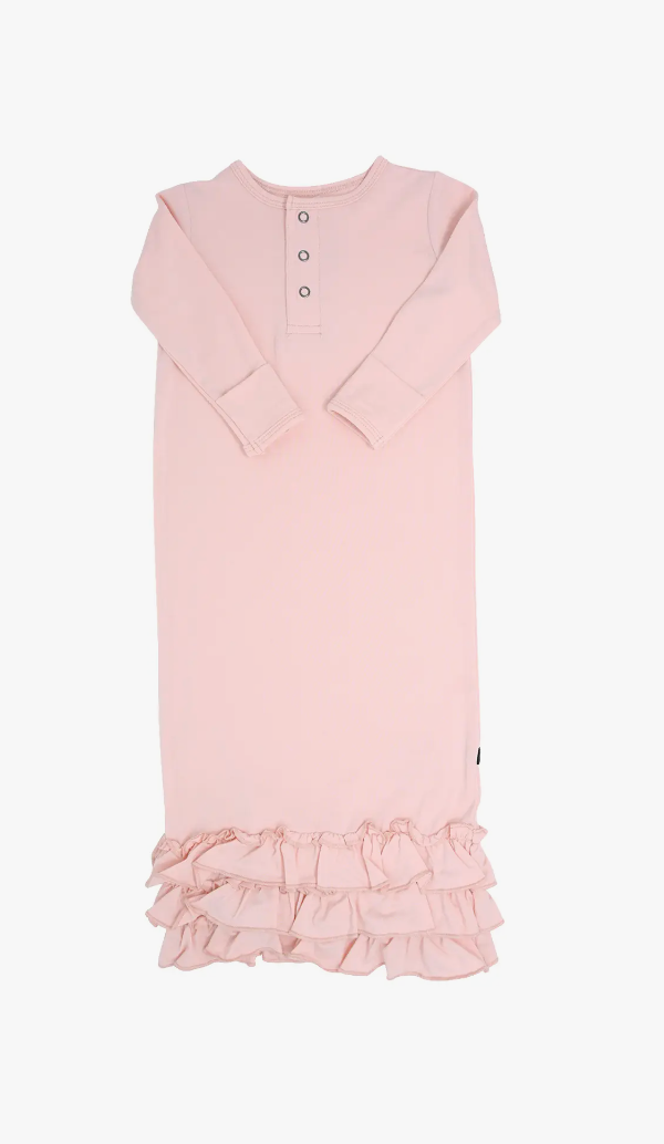 Ruffle Gown- Perfect Pink