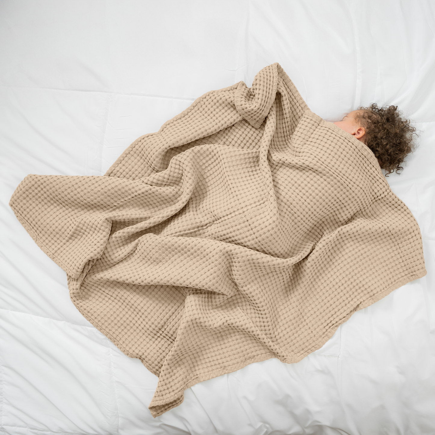Waffle Blanket- Pacific Blue