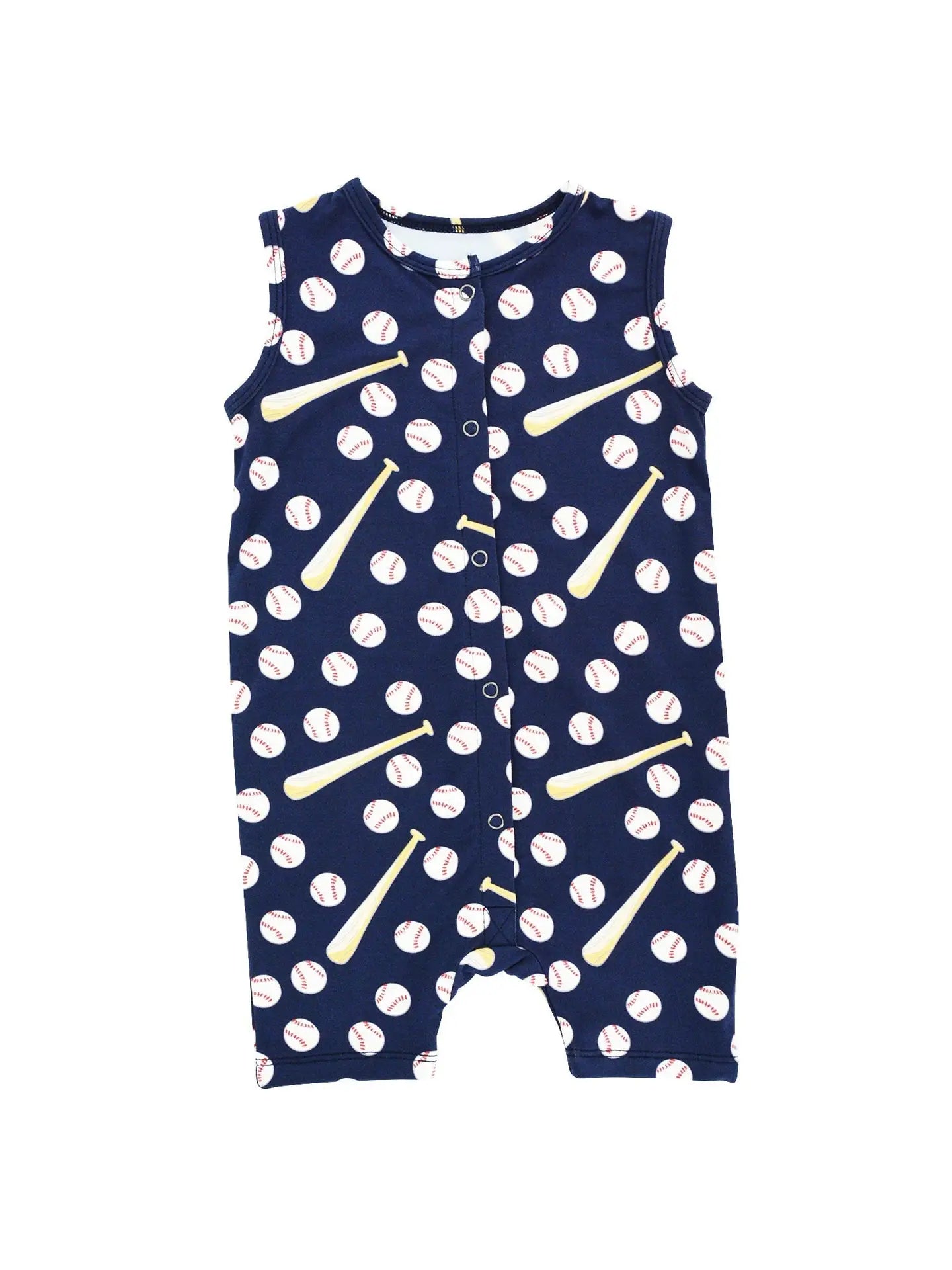 Little Slugger Navy-Tank Romper