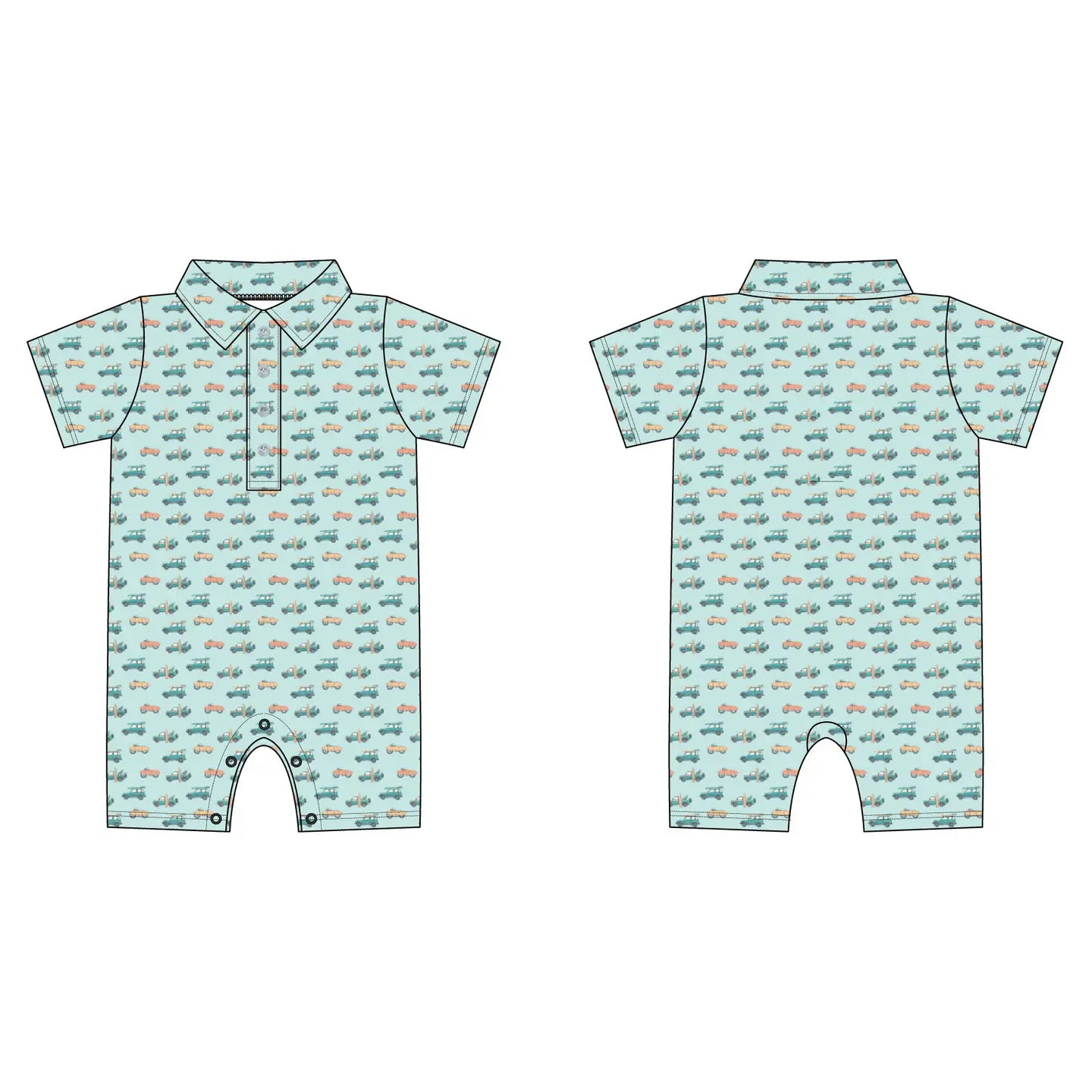 Check the Surf- Polo Romper