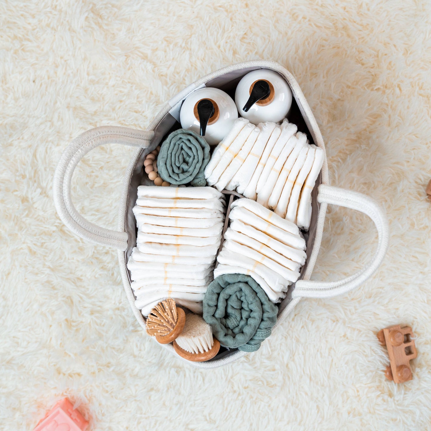 Diaper Caddy Organizer by Comfy Cubs: Sage