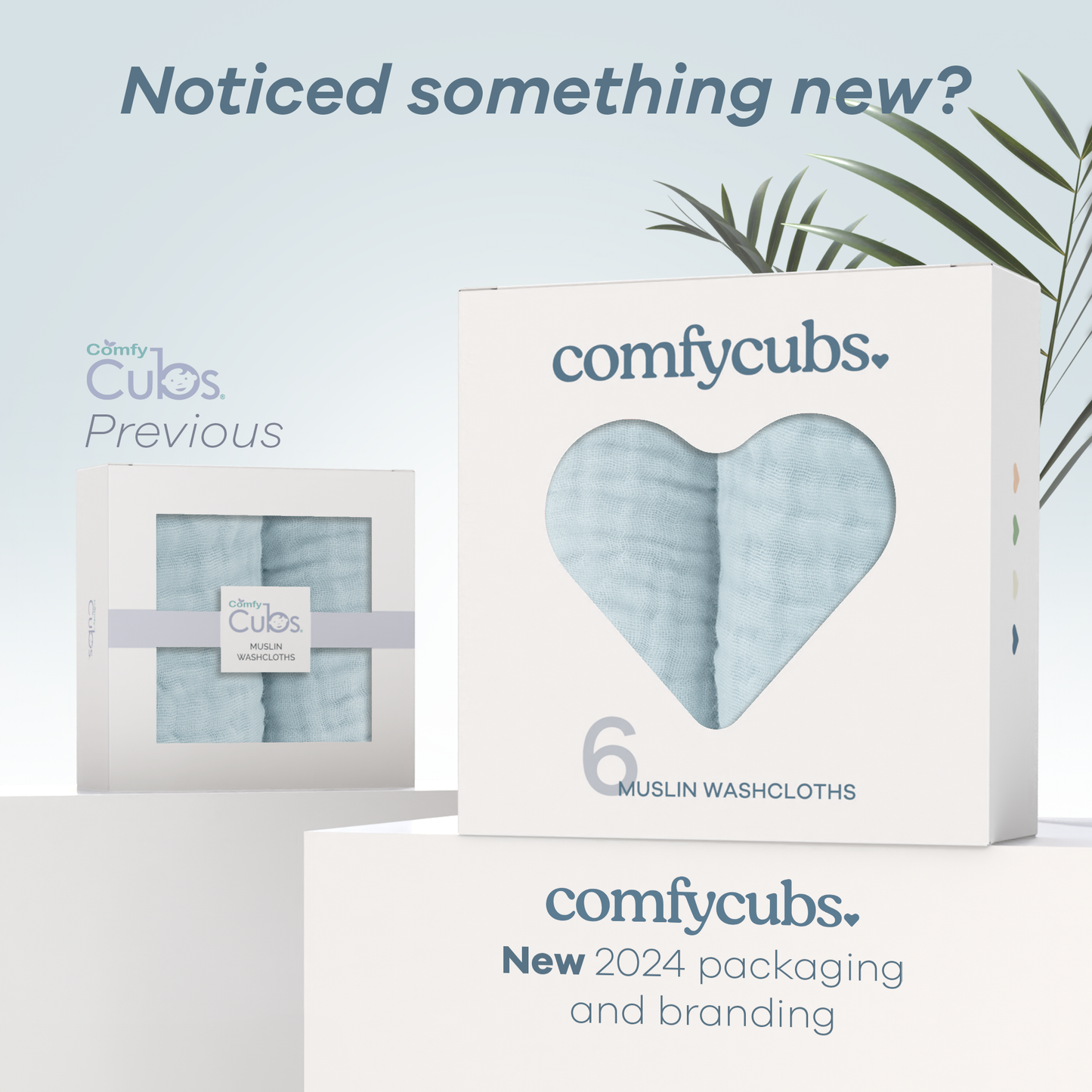 Baby Washcloths 100% Muslin Cotton by Comfy Cubs: Pack of 6 / White