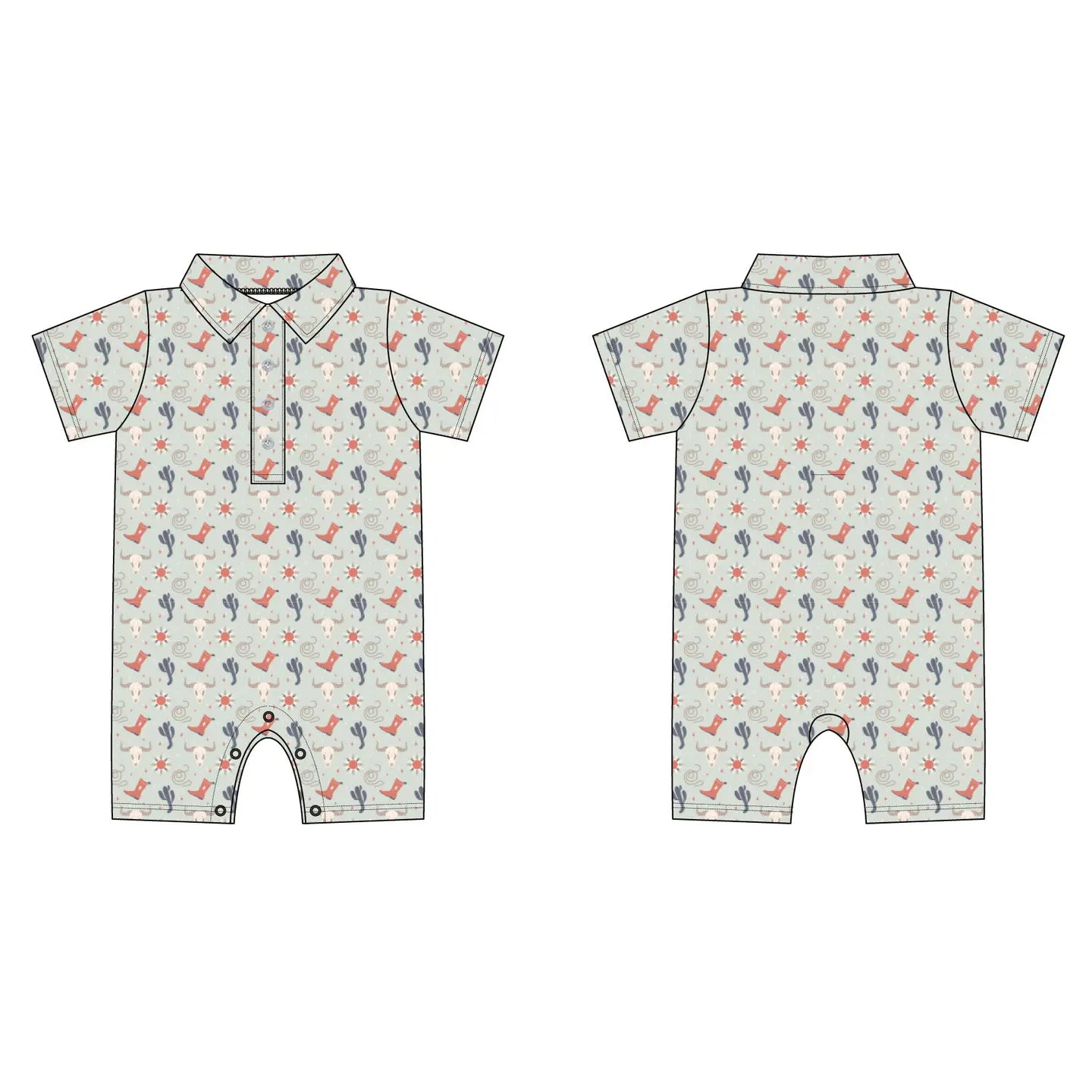 Dude Ranch- Polo Romper