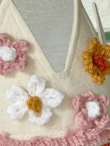 Boho Flower Full Sized Fabric Birthday Crown