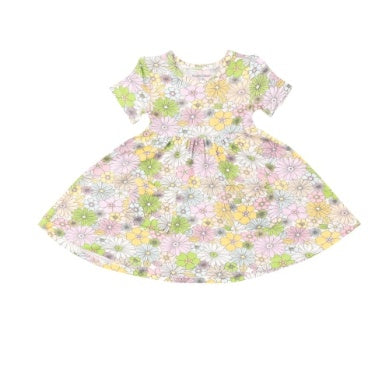 Mixed Retro Floral Twirly Dress