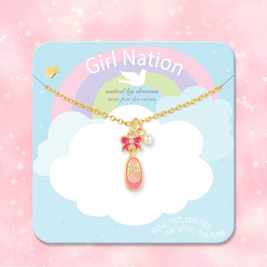 Crystal Ballet Shoe Sweet Petite Necklace