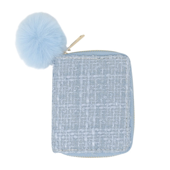 Blue Tweed Wallet