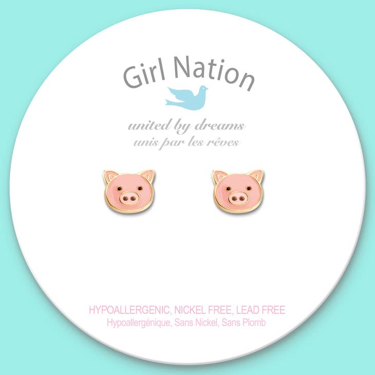 Precious Pig Cutie Stud Earrings