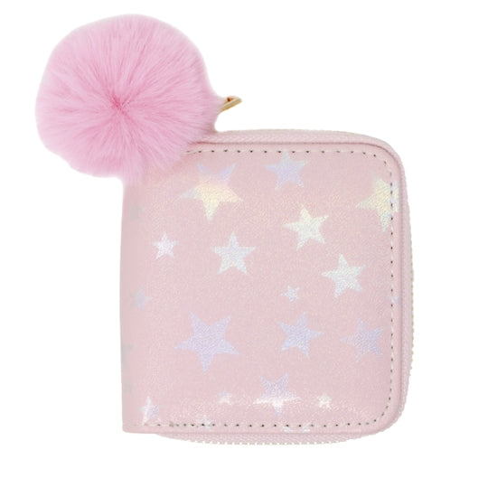 Pink Shiny Star Kids Wallet