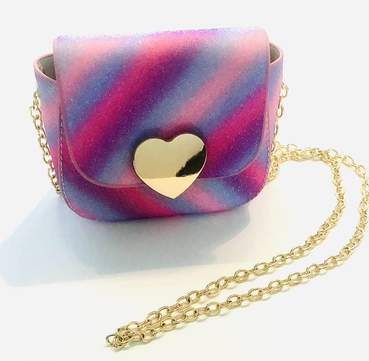 Pink Rainbow Chain Purse