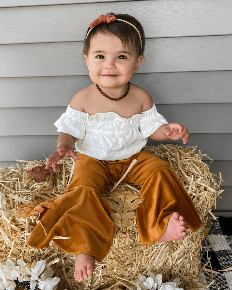 Velour Bell Bottoms - Camel