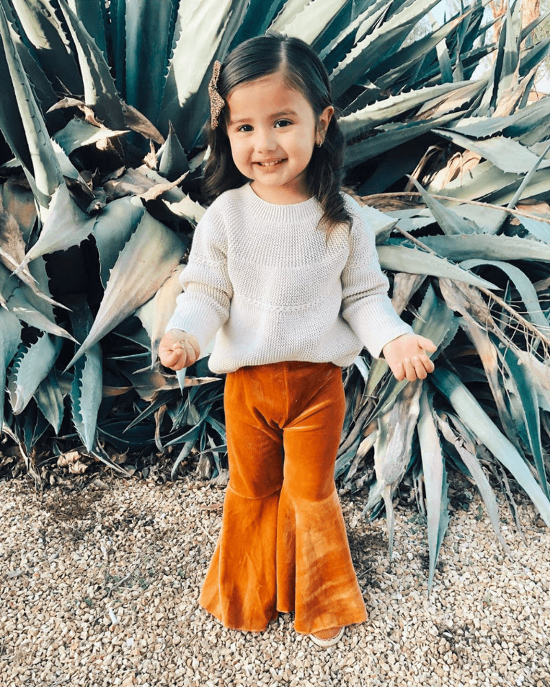 Velour Bell Bottoms - Camel