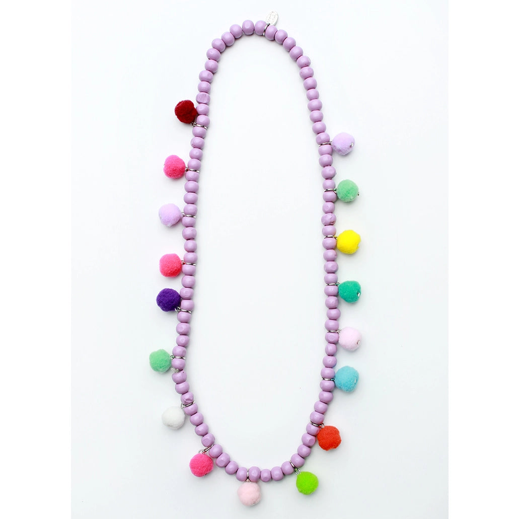 Lavender Pom Necklace