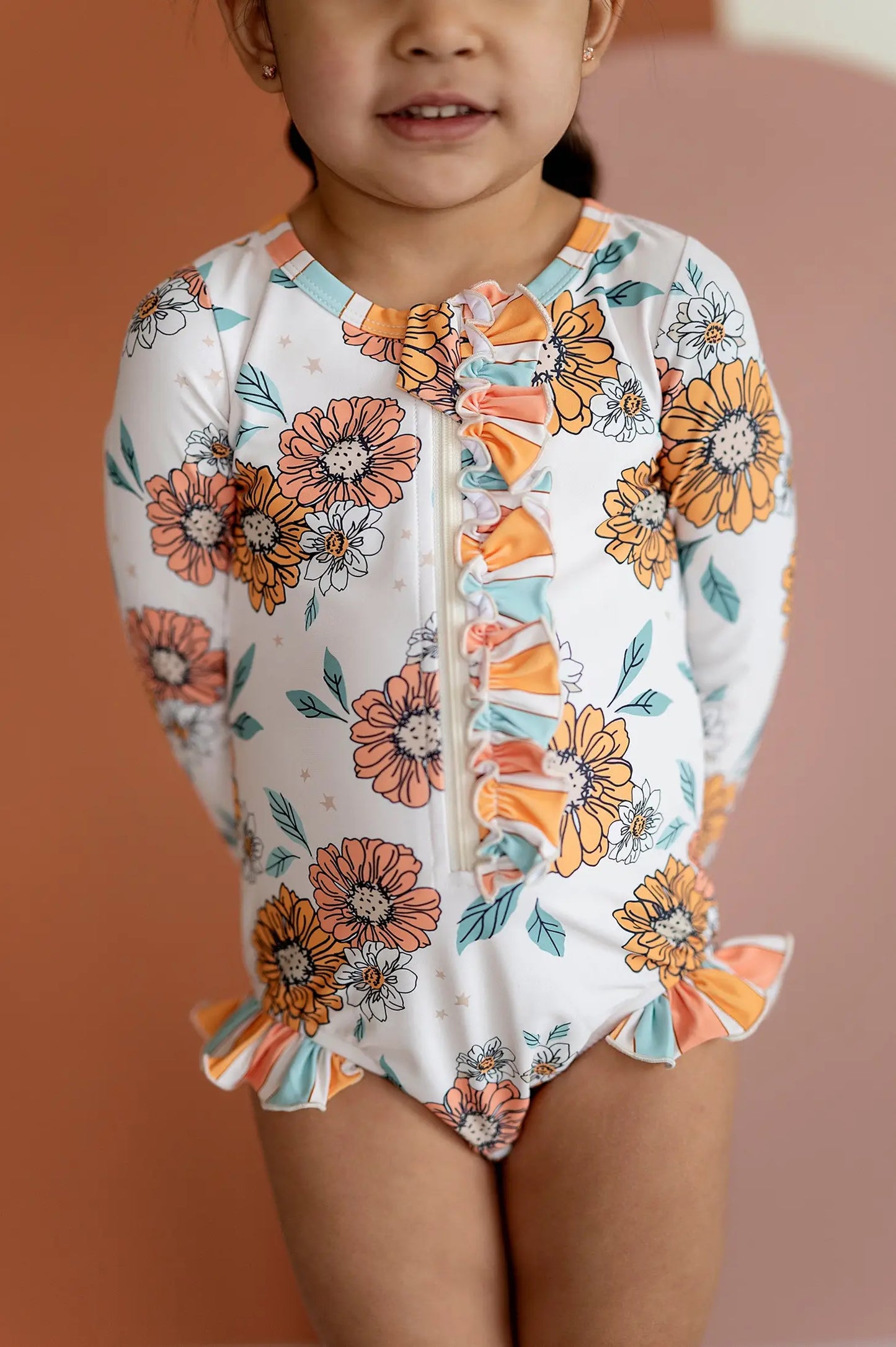 MBM Juniper Flower Girl's Rash Guard