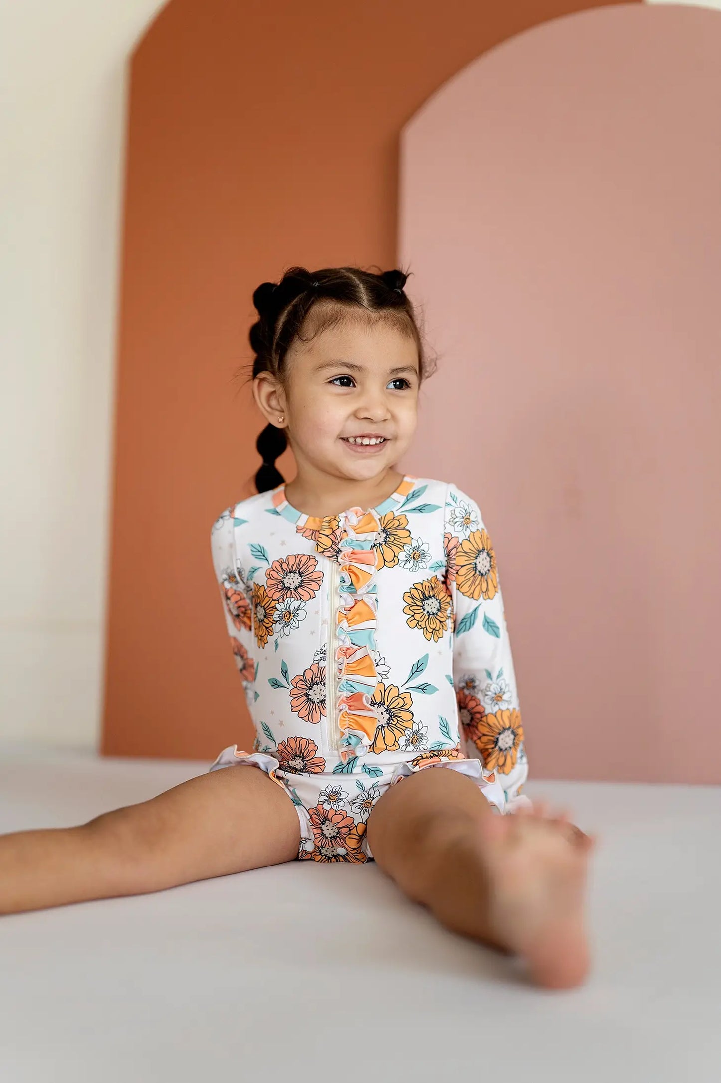 MBM Juniper Flower Girl's Rash Guard