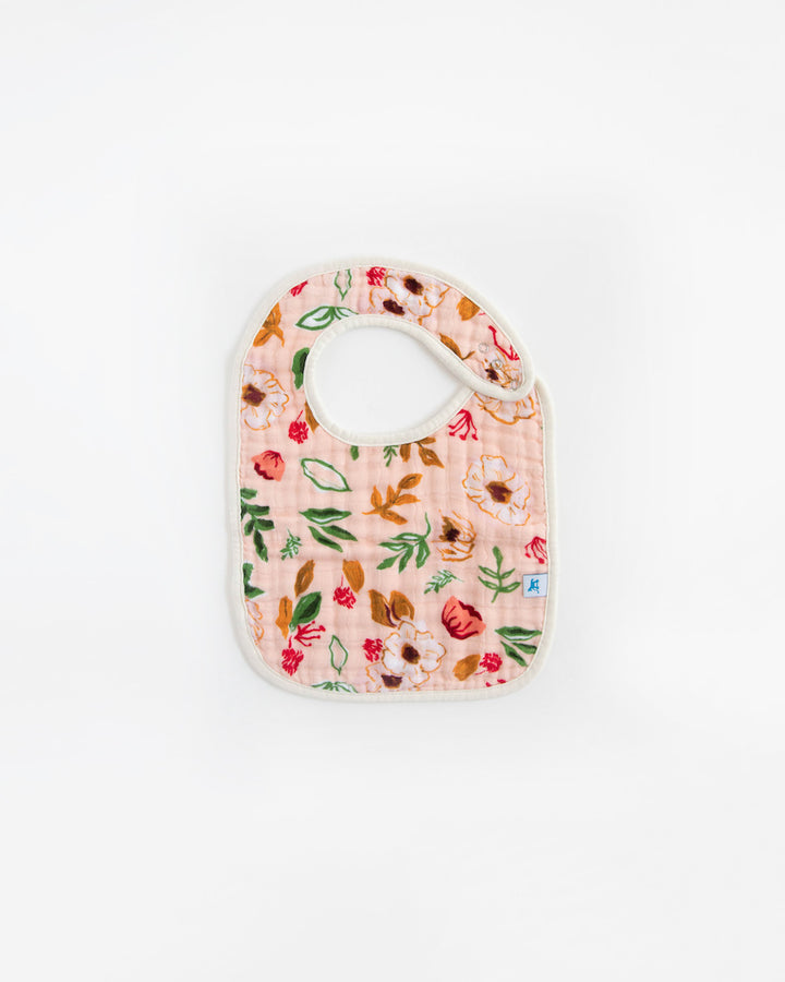 Cotton Muslin Classic Bib 3 Pack- Vintage Floral