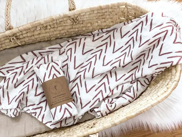 Brown Arrow Swaddle Blanket