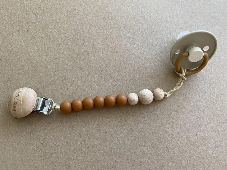 Cappuccino- Pacifier Clip