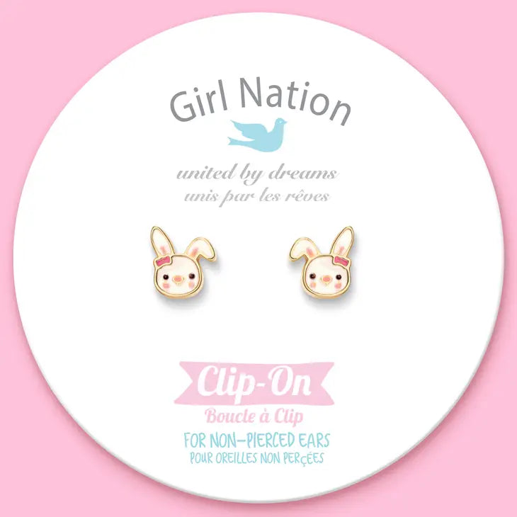 Bouncy Bunny CLIP ON Cutie Earrings